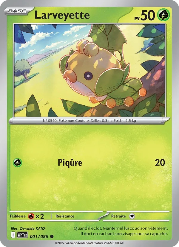 Larveyette 001/86 - Flamme Blanche - Pokémon JCC