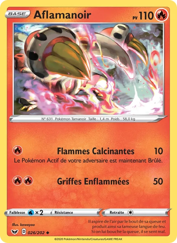 Aflamanoir 26/202 - Épée et Bouclier - Pokémon JCC