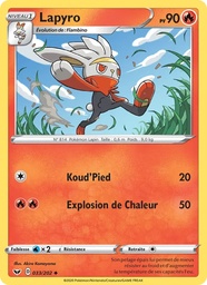 Lapyro 33/202 - Épée et Bouclier - Pokémon JCC