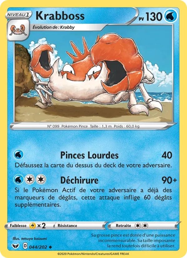 Krabboss 44/202 - Épée et Bouclier - Pokémon JCC