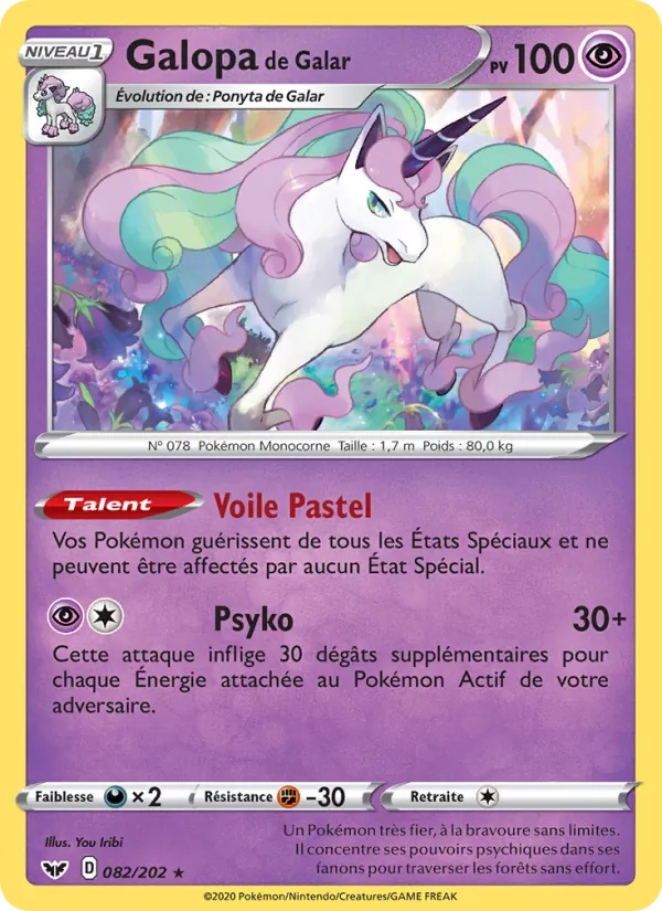 Galopa de Galar 82/202 - Épée et Bouclier - Pokémon JCC
