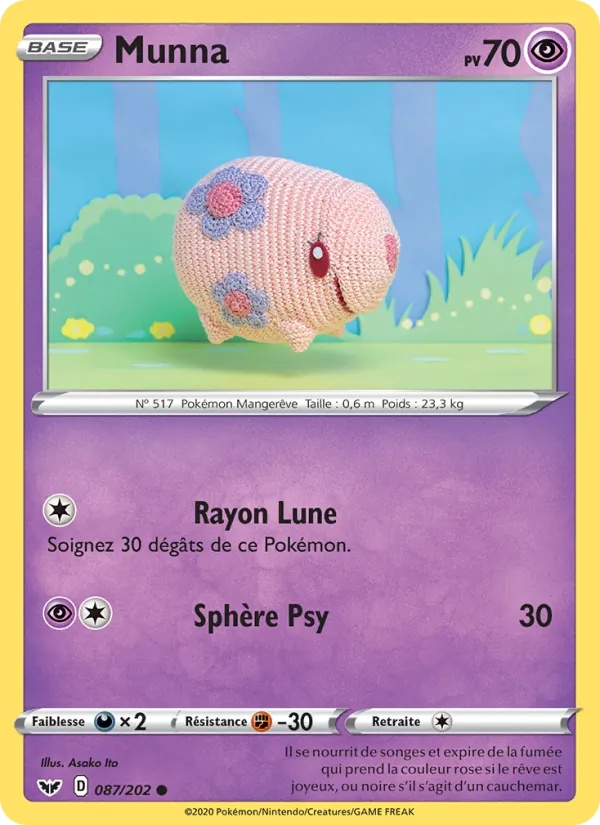 Munna 87/202 - Épée et Bouclier - Pokémon JCC