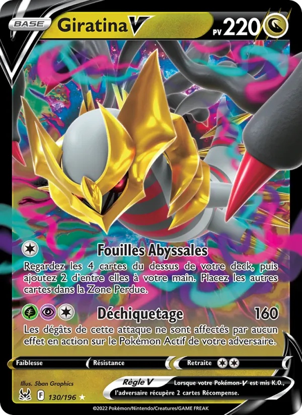 Giratina V 130/196 - Origine Perdue - Pokémon JCC
