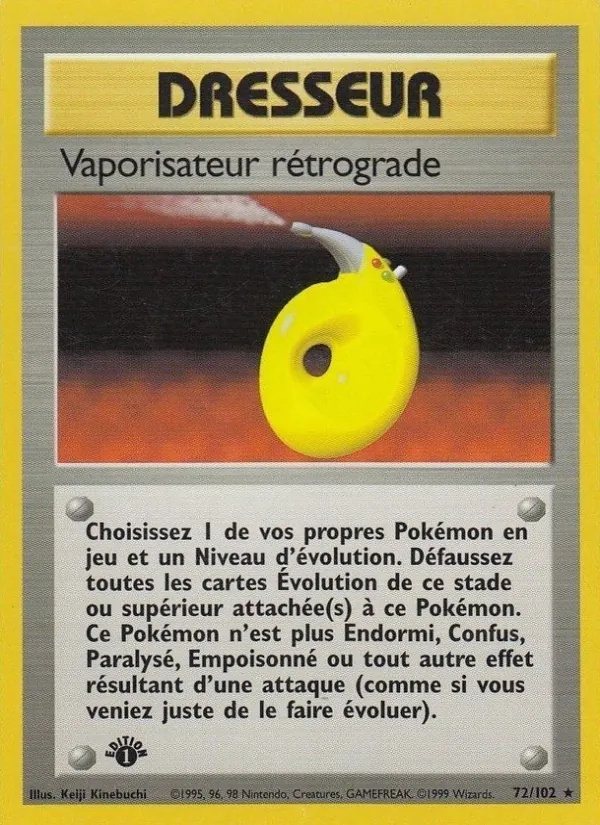 Vaporisateur rétrograde 72/102 - Set de Base - Copyright 1999-2000 - Pokémon JCC