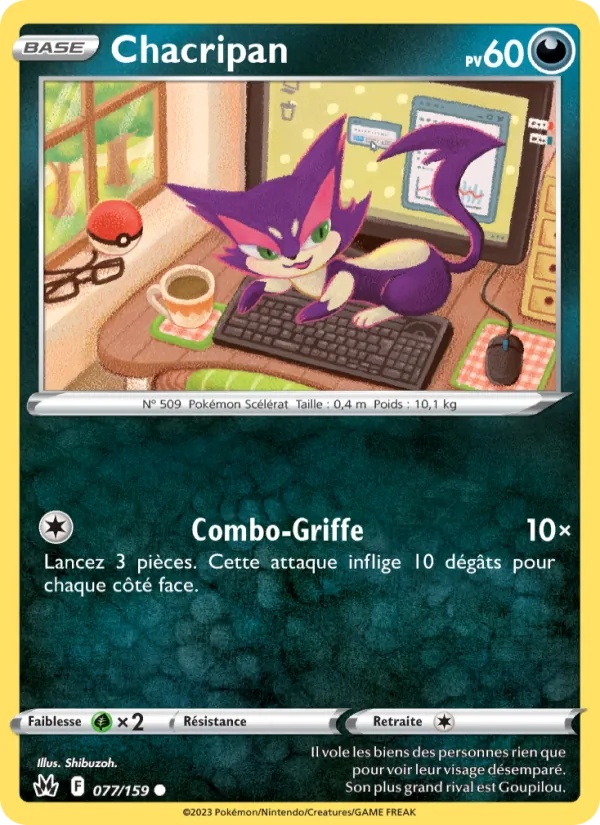 Chacripan 077/159 - Zénith Suprême - Pokémon JCC