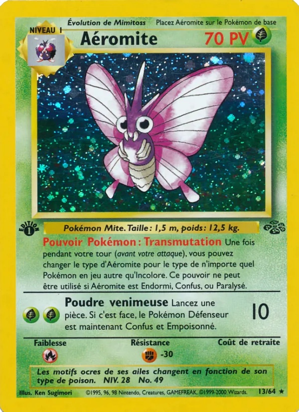 Aéromite 13/64 - Jungle - 1re Édition - Pokémon JCC