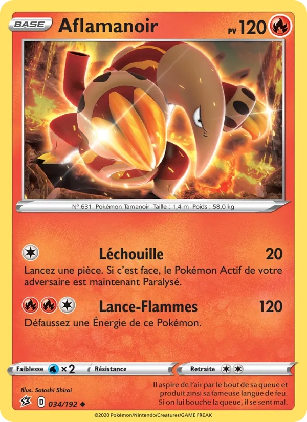 Aflamanoir 34/192 - Clash des Rebelles - Pokémon JCC