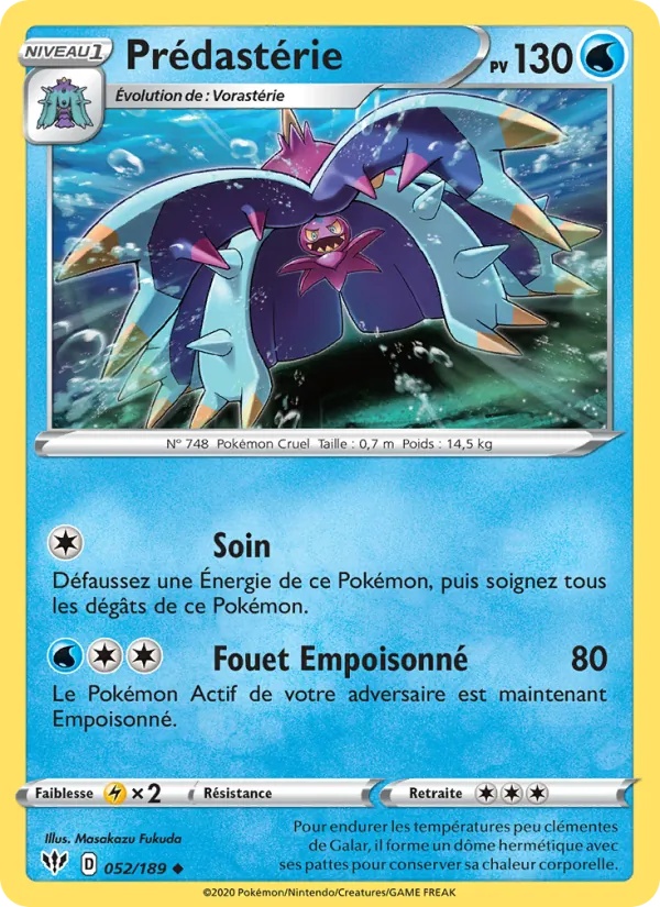 Prédastérie 52/189 - Ténèbres Embrasées - Pokémon JCC