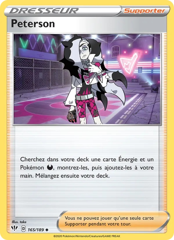 Peterson 165/189 - Ténèbres Embrasées - Pokémon JCC