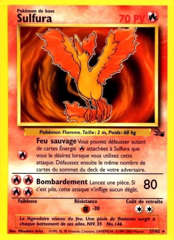 Sulfura 27/62 - Fossile - Pokémon JCC
