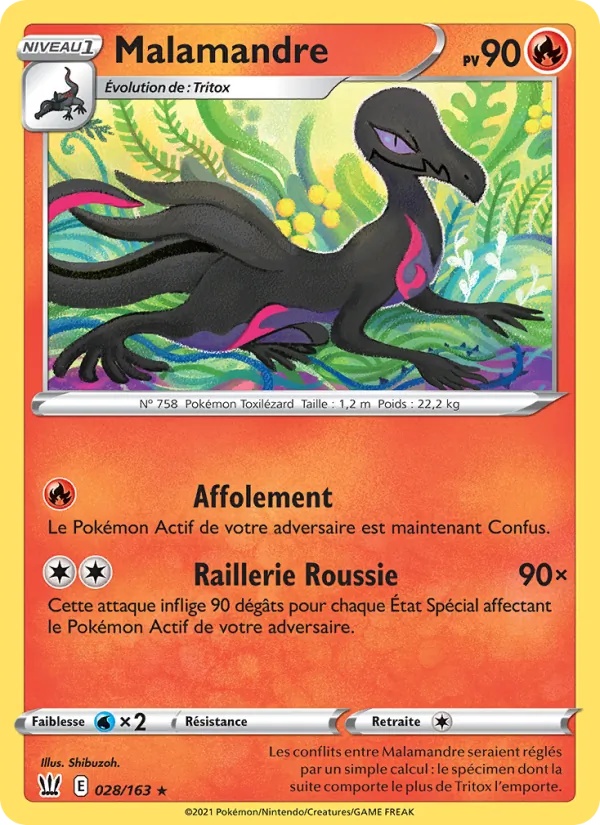 Malamandre 28/163 - Styles de combat - Pokémon JCC