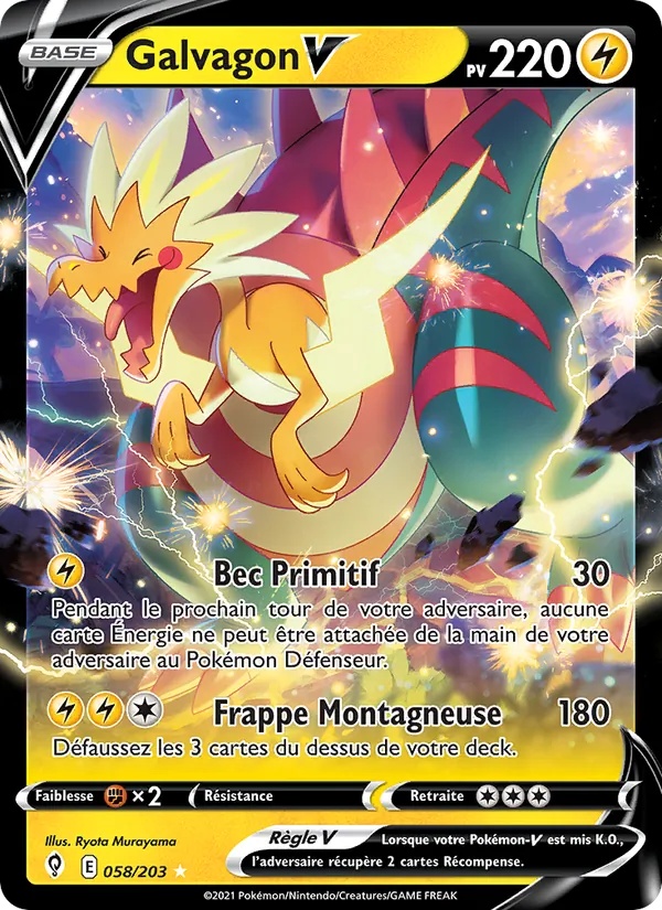 Galvagon V 058/203 - Évolution Céleste - Pokémon JCC