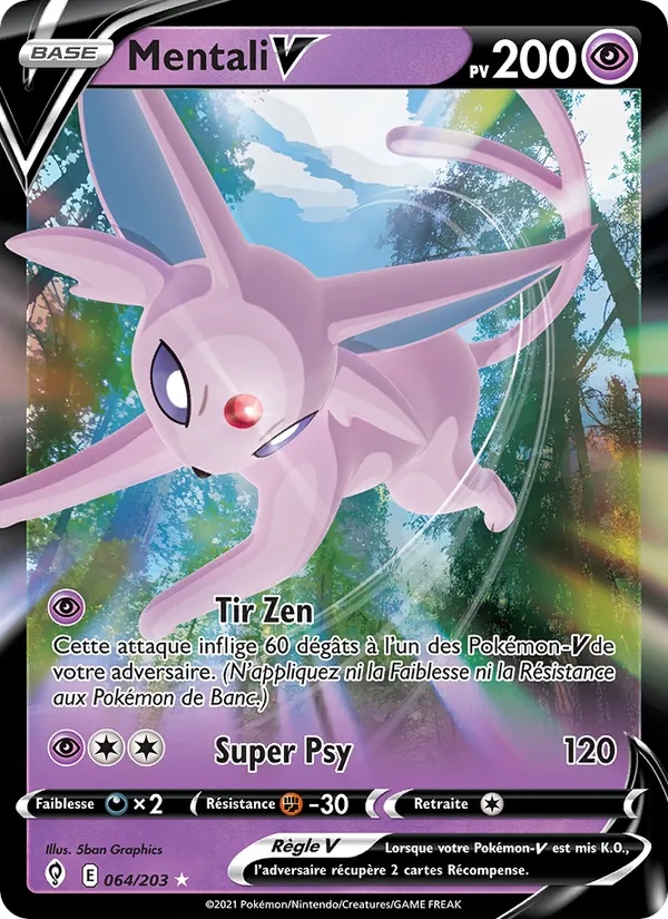 Mentali V 64/203 - Évolution Céleste - Pokémon JCC