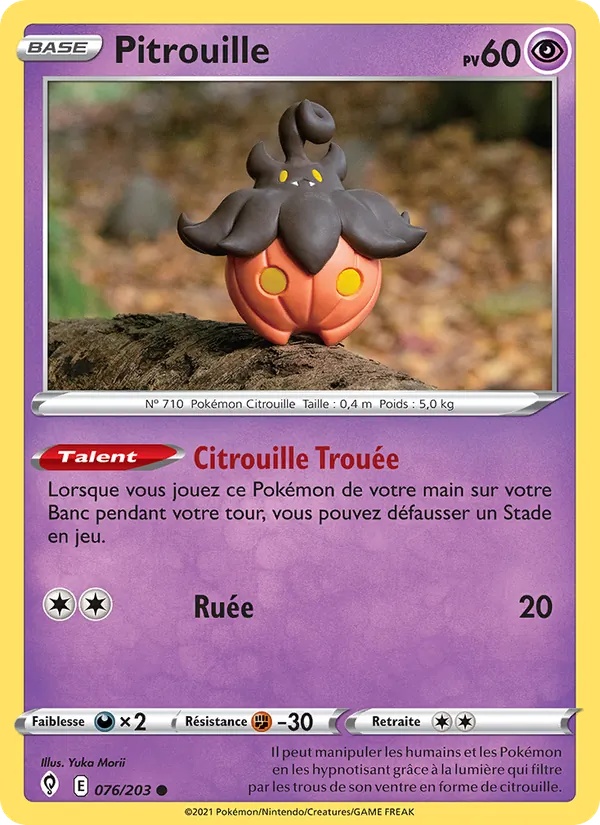 Pitrouille 76/203 - Évolution Céleste - Pokémon JCC