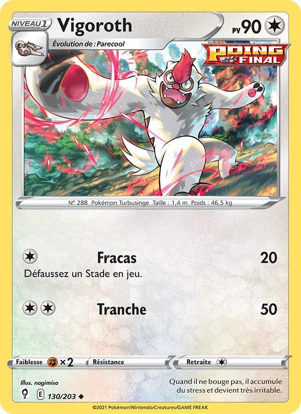 Vigoroth 130/203 - Évolution Céleste - Pokémon JCC
