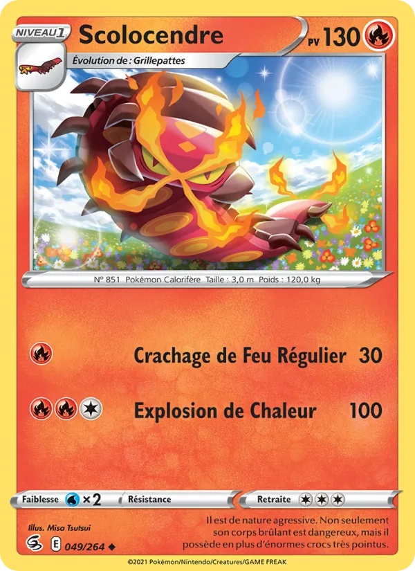 Scolocendre 49/264 - Poing de Fusion - Pokémon JCC