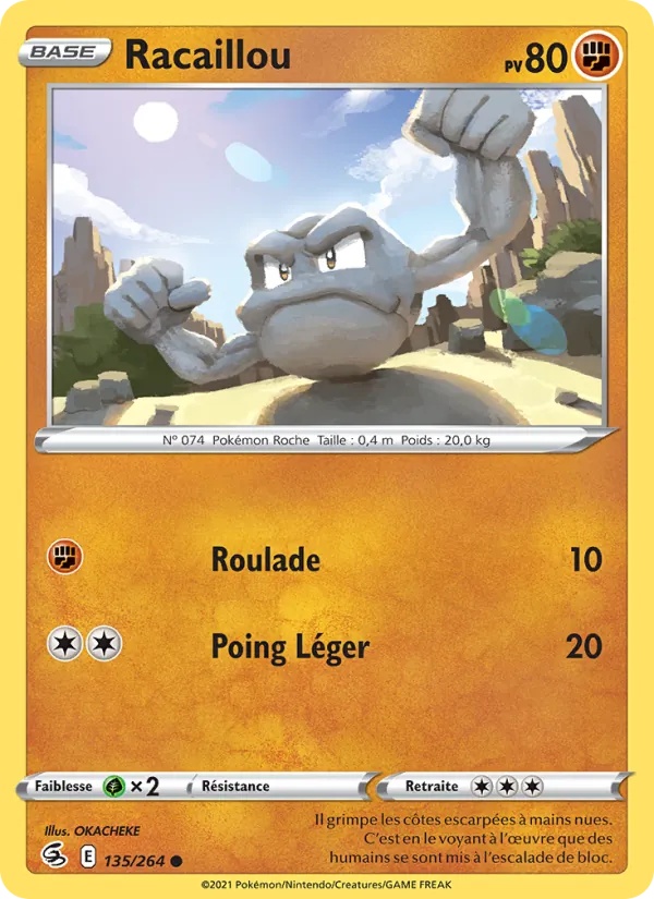 Racaillou 135/264 - Poing de Fusion - Pokémon JCC