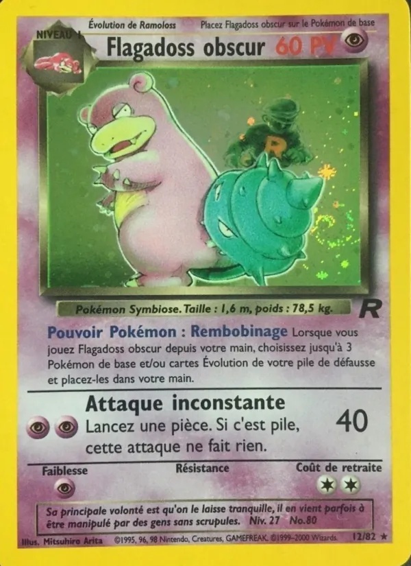 Flagadoss obscur 12/82 - Team Rocket - 1re Édition - Pokémon JCC