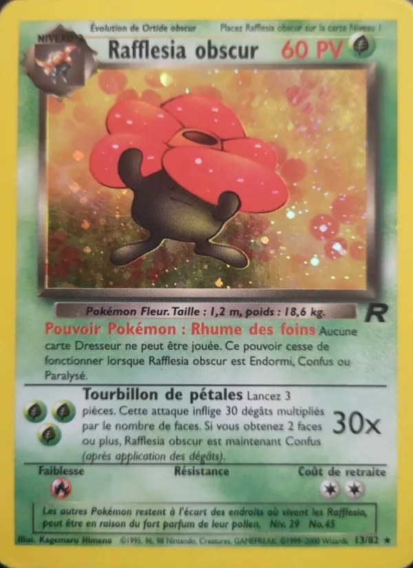 Rafflesia obscur 13/82 - Team Rocket - 1re Édition - Pokémon JCC