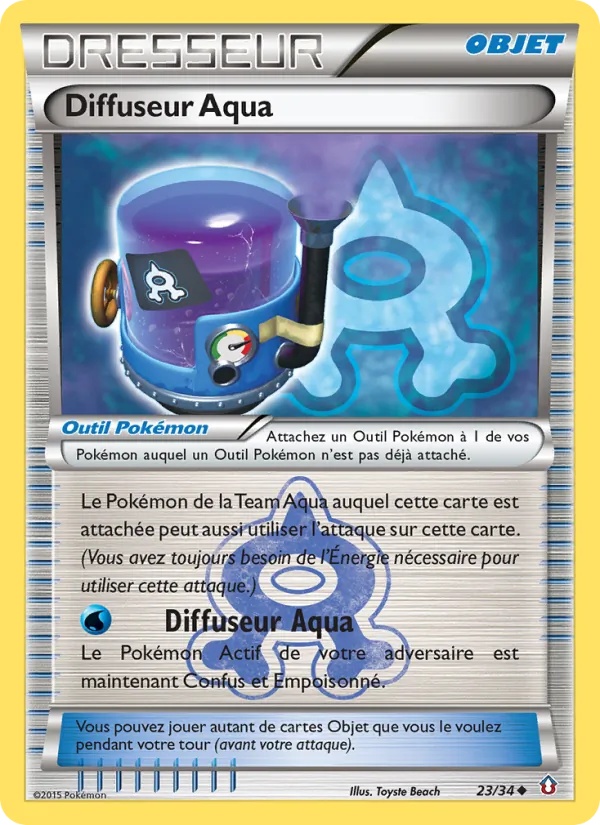Diffuseur Aqua 23/34 - Double Danger - Pokémon JCC