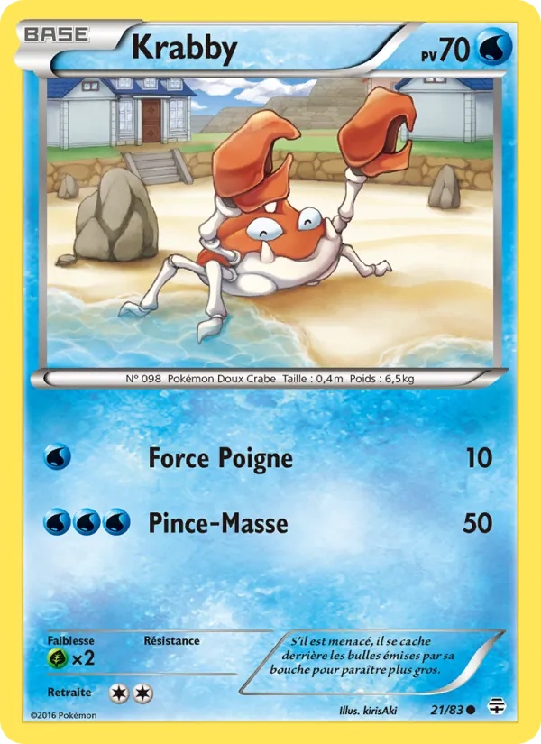 Krabby 21/83 - Générations - Pokémon JCC