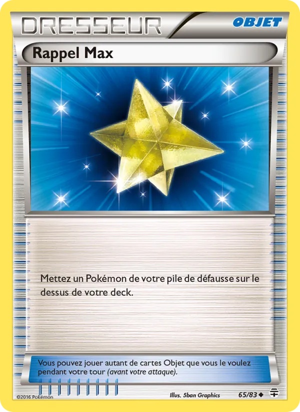 Rappel Max 65/83 - Générations - Pokémon JCC