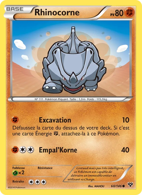 Rhinocorne 60/146 - XY - Pokémon JCC