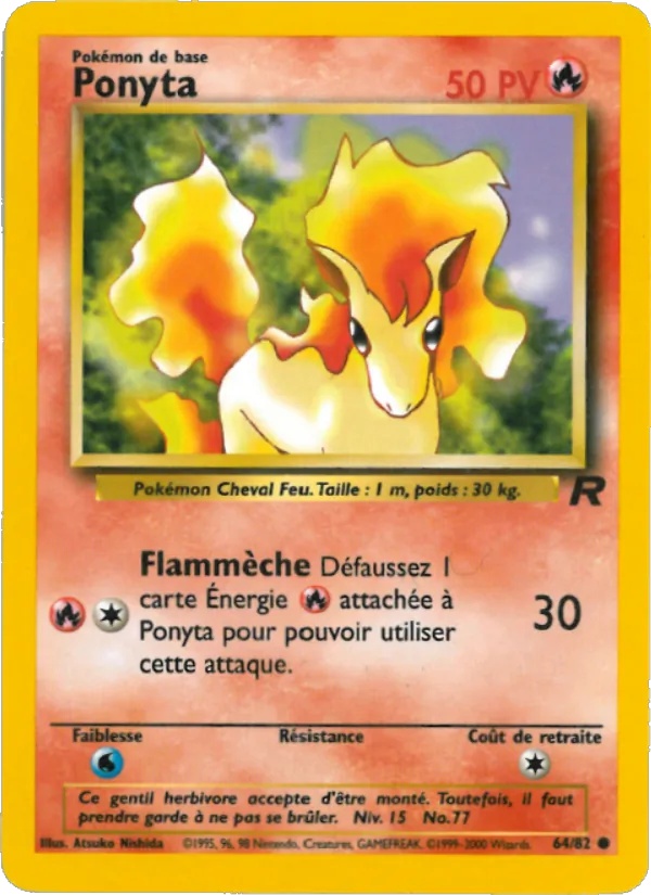 Ponyta 64/82 - Team Rocket - Pokémon JCC