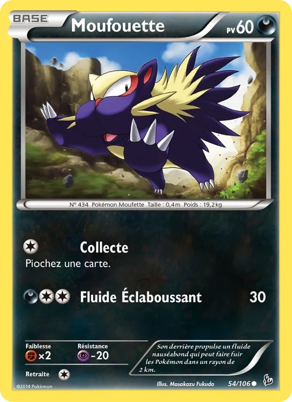 Moufouette 54/106 - Étincelles - Pokémon JCC