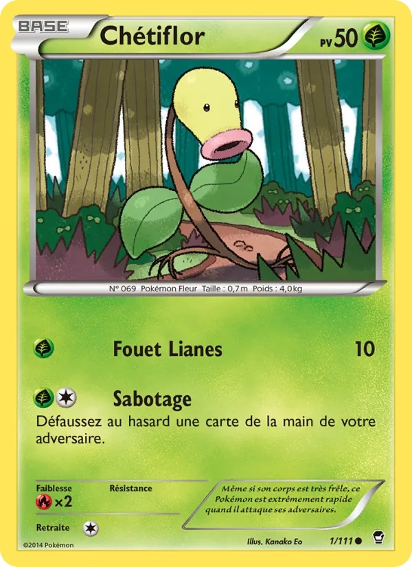Chétiflor 1/111 - Poings Furieux - Pokémon JCC