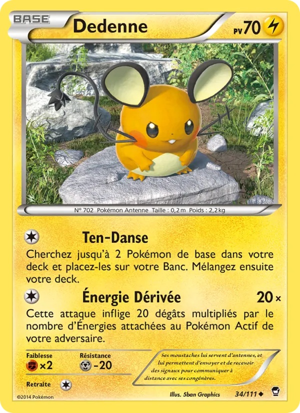Dedenne 34/111 - Poings Furieux - Pokémon JCC