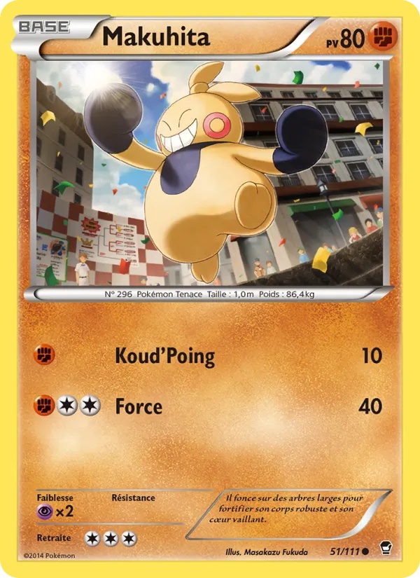 Makuhita 51/111 - Poings Furieux - Pokémon JCC