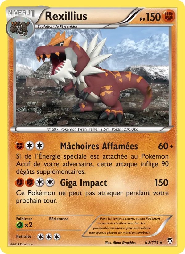 Rexillius 62/111 - Poings Furieux - Pokémon JCC