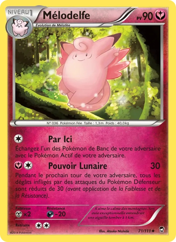 Mélodelfe 71/111 - Poings Furieux - Pokémon JCC