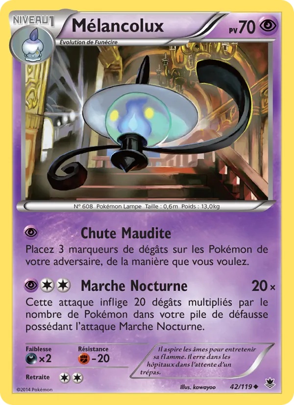 Mélancolux 42/119 - Vigueur Spectrale - Pokémon JCC