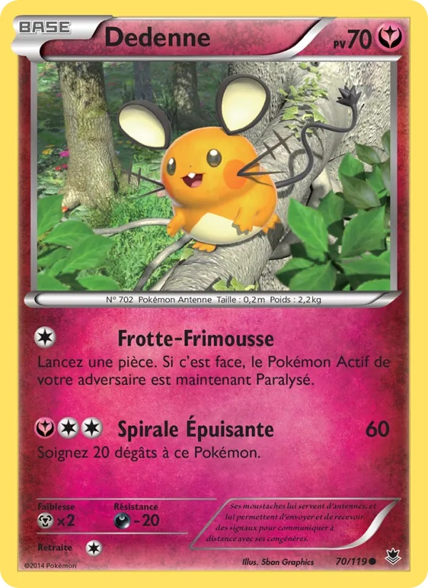 Dedenne 70/119 - Vigueur Spectrale - Pokémon JCC