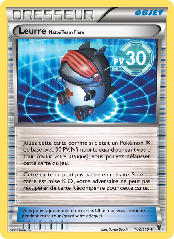 Leurre Matos Team Flare 102/119 - Vigueur Spectrale - Pokémon JCC