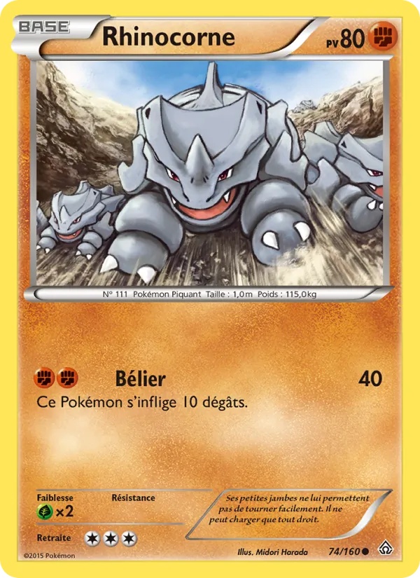 Rhinocorne 74/160 - Primo-Choc - Pokémon JCC