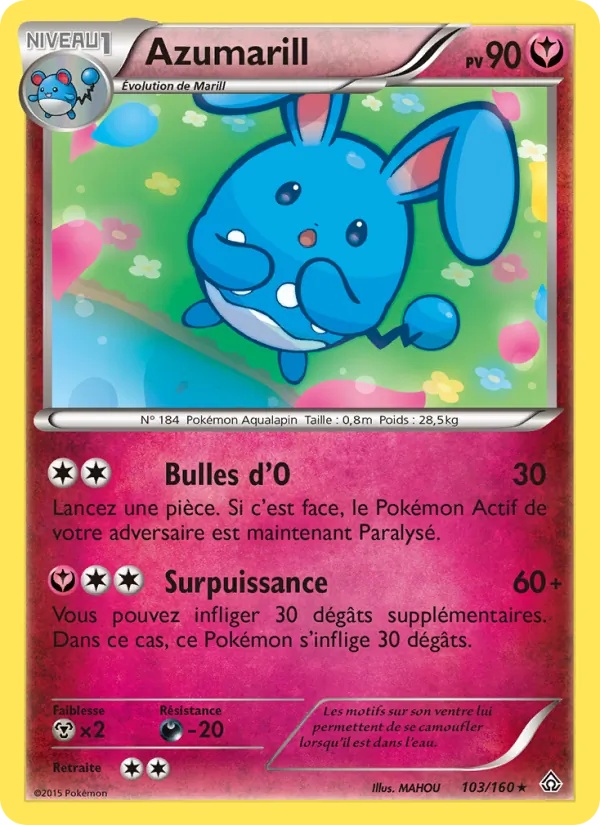 Azumarill 103/160 - Primo-Choc - Pokémon JCC
