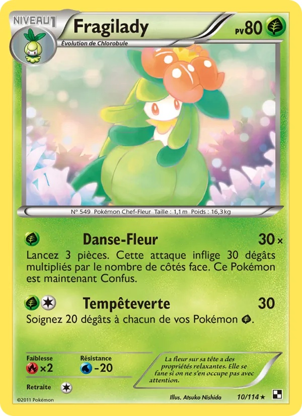 Fragilady 10/114 - Noir & Blanc - Pokémon JCC