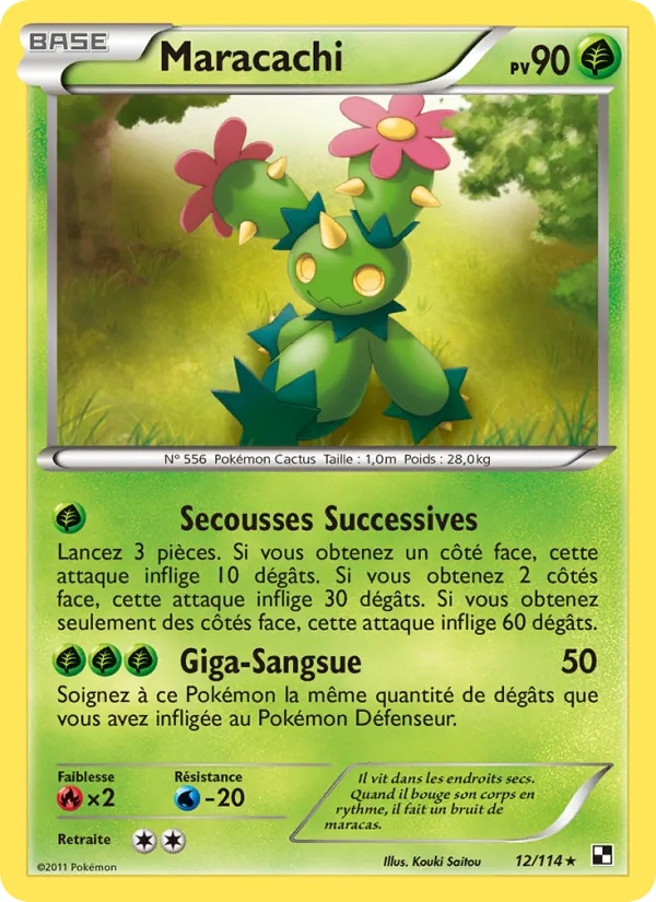 Maracachi 12/114 - Noir & Blanc - Pokémon JCC