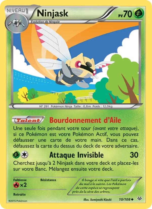 Ninjask 10/108 - Ciel Rugissant - Pokémon JCC