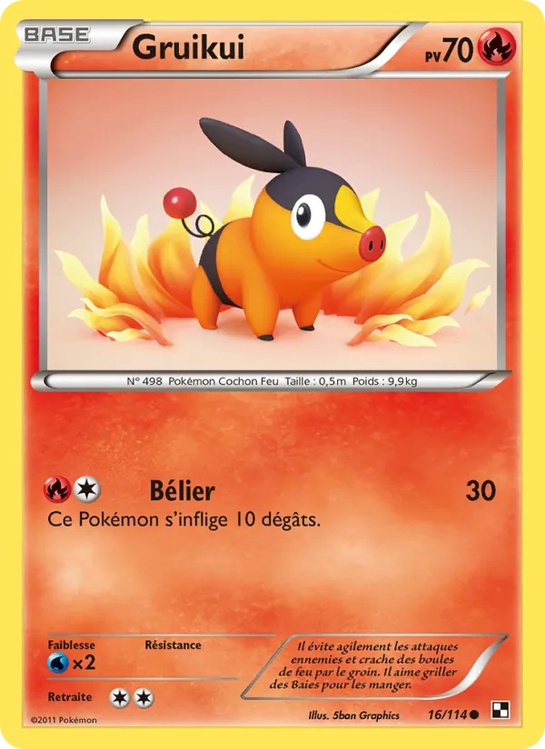 Gruikui 16/114 - Noir & Blanc - Pokémon JCC