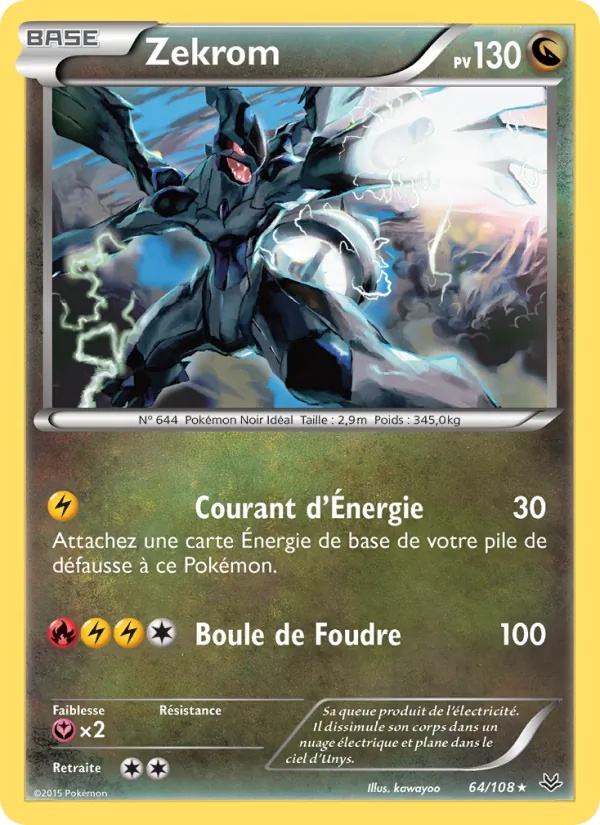 Zekrom 64/108 - Ciel Rugissant - Pokémon JCC