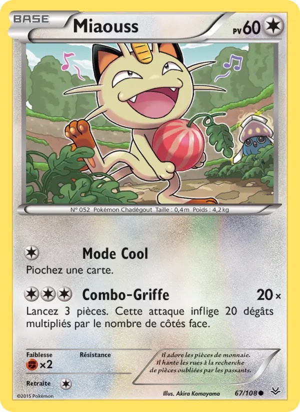 Miaouss 67/108 - Ciel Rugissant - Pokémon JCC