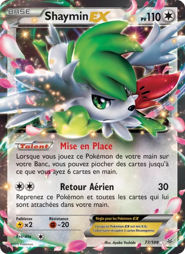 Shaymin EX 77/108 - Ciel Rugissant - Pokémon JCC