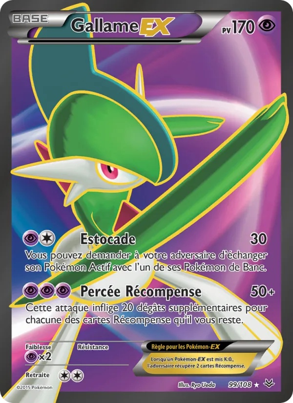 Gallame EX 99/108 - Ciel Rugissant - Pokémon JCC