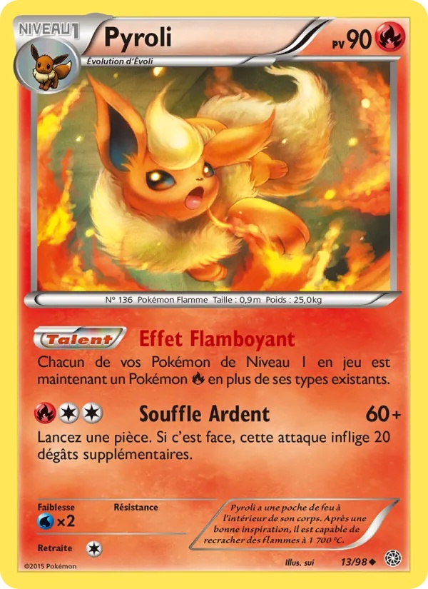 Pyroli 13/98 - Origines Antiques - Pokémon JCC