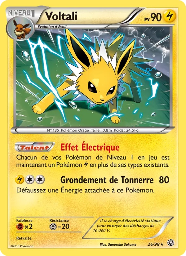Voltali 26/98 - Origines Antiques - Pokémon JCC