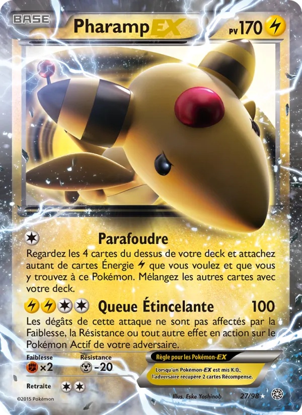 Pharamp EX 27/98 - Origines Antiques - Pokémon JCC